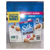 Silk ALMONDMILK Unsweet Almond Vanilla (6 Cartons)