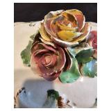 Vintage Porcelain Rose Encrusted