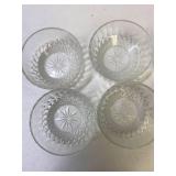 Set of 8 Cavalier Star Clear Glass Serving Bowls