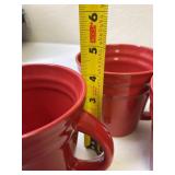 1 Rachael Ray red mug - 2 red mugs no markings