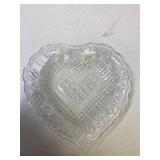 Glass Heart Dish from Avon