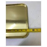 4 Vintage golden colored serving trays