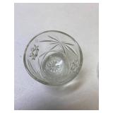 Anchor Hocking Wexford Hexagon Cut Glass Sugar Bowl with Lid