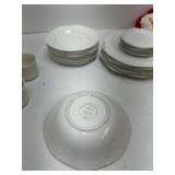 Alegre Arita By Santa Clara White Ironstone Used Set of 7, Set of 8, Set of 6, Set of 2, Set of 4 and s Serving Bowl