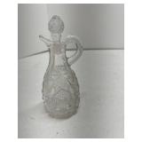 VTG Cruet Decanter Crystal Clear Glass Oil Vinegar Dressing Stopper