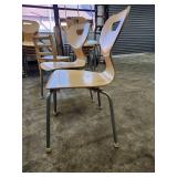 (4) Wooden School Chairs