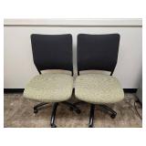 (2) Atlantis HON Office Chairs W/ Green Design