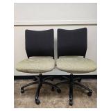 (2) Atlantis HON Office Chairs W/ Green Design