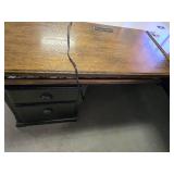 L-Shaped Wooden Desk W/ Riser