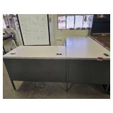 L-Shaped Metal Desk