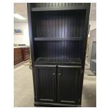 6ft Black Wooden Bookshelf