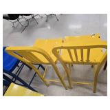 (2) Yellow Bar Height Chairs