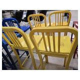 (2) Yellow Bar Height Chairs