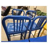 (2) Blue Bar Height Chairs