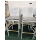 (4) Aluminum Bar Height Outdoor Chairs