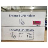 (3) Computer Keyboard Drawers And (2) Cases Of Enclosed CPU Holders