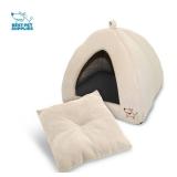 Pet Tent-Soft Bed for Dog and Cat by Best Pet Supplies - Beige Corduroy, 19" x 19" x H:19"