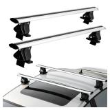 MAXSOUGH 47" Universal Roof Rack Cross Bars Car Rooftop Luggage Crossbars,Adjustable Lockable Roof Rack Compatible for Vehicle Without Side Railsï¼300 LBS Load Capacity,Silver - Retail: $163.58