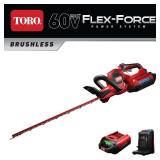 Toro Flex-Force 60V 24 Cordless Hedge Trimmer w/2.5Ah Battery & Charger - Retail: $398