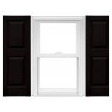 MID-AMERICA SIDING COMPONENTS 2 BLK WINDOW PANEL SHUTTERS - 14 ¾”  x 51” *$70 VALUE PER PAIR*