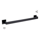 Black Single Towel Bar Rack, SUS 304 Stainless Steel Bathroom Towel Bar Heavy Duty Towel Holder Kitchen Towel Rod, Wall Mount with Screws Towel Bar Rod Matte Black Finish