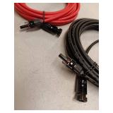 Ansxiy 10AWG Solar Extension Cable with Female and Male Weatherproof Connectors, Solar Panel Adapter Kit Tool (5FT Red + 5FT Black)