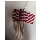 Mini American Flags - 4x6 American Flag - Small Flags on Sticks - American Flags for Labor Day - American Flag for Classroom - Labor Day Decorations