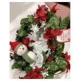 Christmas: Green Wreath, White Wreath 6 Ft, Red Wreath 6 Ft, and Snowman Stick