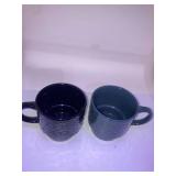 Coffee Cups (Set of 2) Black and Dark Teal