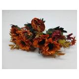 Fall Flowers Artificial Sunflowers Bouquet Silk Flowers Faux Peony Faux Florals Arrangements Fall Decor for Home Table Centerpiece Wedding Autumn Indoor