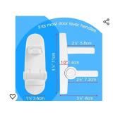 Childproof Door Lever Lock Baby safety locks for doors (3 Pack) Improved door safety for kids, 3M Adhesive No Drilling Child Safety Door Handle Lock. Simple Install, No Tools Needed (White, 3)