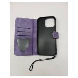 Rosbtib Flip Case for iPhone 14 Pro Max, Premium PU Leather Wallet Folio Cover with Card Holder Kickstand Compatible with iPhone 14 Pro Max - Purple