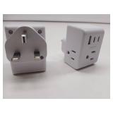 2 Pack US to UK Ireland Travel Plug Adapter, Type G Power Plug Adapter with 3 Outlets 3 USB Ports(2 USB C), European Travel Plug Adapter for USA to England London Scotland British Qatar Irish HongKong