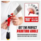 Multi-Angle Paint Brush Extender, Paint Edger Tool for High Ceilings | Paint Brush Extension Handle, Corner Painting Tool, Extension Pole Attachments, Long Paint Brush Tool for Painting Pole