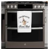 WCGXKO Champagne Social Club Party Gift Bow Coquette Cocktail Gift Champagne Bachelorette Kitchen Towel Dish Towel (Champagne 1997 Towel)