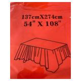 plastic table cover 54x108 inch red new