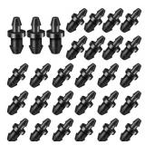 Honoson Drip Irrigation Plugs Drip Irrigation 1/4 Inch Tube Closure Goof Hole Plugs Irrigation Stopper for Home Garden Lawn Supplies, Black (150 Pieces)