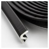 Soundproof Weather Stripping Door Seal for Large Gaps - Easy Install Black Foam Strip, 26 ft