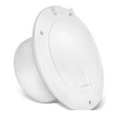 Porscan RV 5 Inch Round Electric Cable Hatch for 30 and 50 Amp Cords, RV Power Cord Cable Hatch Cover Compatible with Coleman Jayco Pop-Up Camper Travel Tent Trailer Motorhome (White)