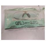 Allen Company Girls with Guns® Afire Protective Shooting Safety Glasses, Clear Lenses, Anti-Scratch/Fog/UV Coated, ANSI Z87+ & CE Rated, Gold