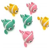 Tipmant Cute Baby Toddler Bath Toy Wind Up Fish Animal for Bathtub, Water Tank, Swimming Pool 1 2 3 4 5 6 Year Old Kids Birthday Gifts - 6 Pack