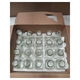 Encheng Glass Bottles 12 Ounce,Airtight Glass Beverage Bottles with Lids,Clear Vintage Drinking Bottles 350ml,Juicing Bottles for Storage Tea,Kombucha,Milk,Smoothies,20 Pack