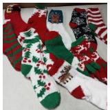 Fuzzy Christmas Socks One Size Fits Most 11 Pairs