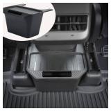 Jawjut Trash Can,Compatible with Tesla Model Y,Garbage Can Bin Accessories,Rear Center Console Storage Box Organizer,Black (Slightly Bent)