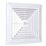 Flowild 9x9 Bathroom Exhaust Fan Cover with Springs Replacement Parts for Square Ceiling or Wall-Mount Exhaust Fan, Bathroom Ceiling Fan Grille, Air Diverter, Ceiling Air Diffuser