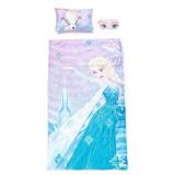 Jay Franco Disney Frozen Let It Go 3 Piece Sleepover Set - Cozy & Warm Slumber Bag with Pillow & Eye Mask