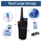 Gymbigger Yoga Mat Bag,41" x16 Adjustable Large Size Yoga Mat Carrier for woman man, Long Tote with Pockets - Holds More Yoga Accessories, Reversible Design, Zipper Pocket, Fits Most Size Mats