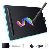 etSketch Graphics Drawing Tablet 8.26*5.5 Inches Ergonomic 8192 Levels Battery-Free Stylus Pen Tablet 5 Customized Shortcut Keys Compatible with Windows/Mac OS/Android for Teachers Students Creators