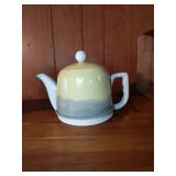 2 Teapots and Insulated Metal Cozy