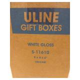 Uline Gift Boxes White Gloss 9x4x4in 100pk